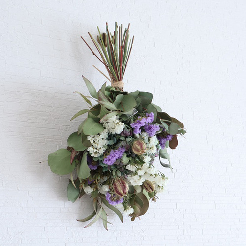 春新作！ナチュラルなドライフラワーブーケスワッグ ドライフラワー I