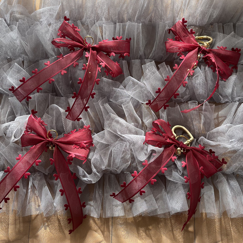 Valentine限定デザイン｜鞄アクセント｜ハートリボンチャーム