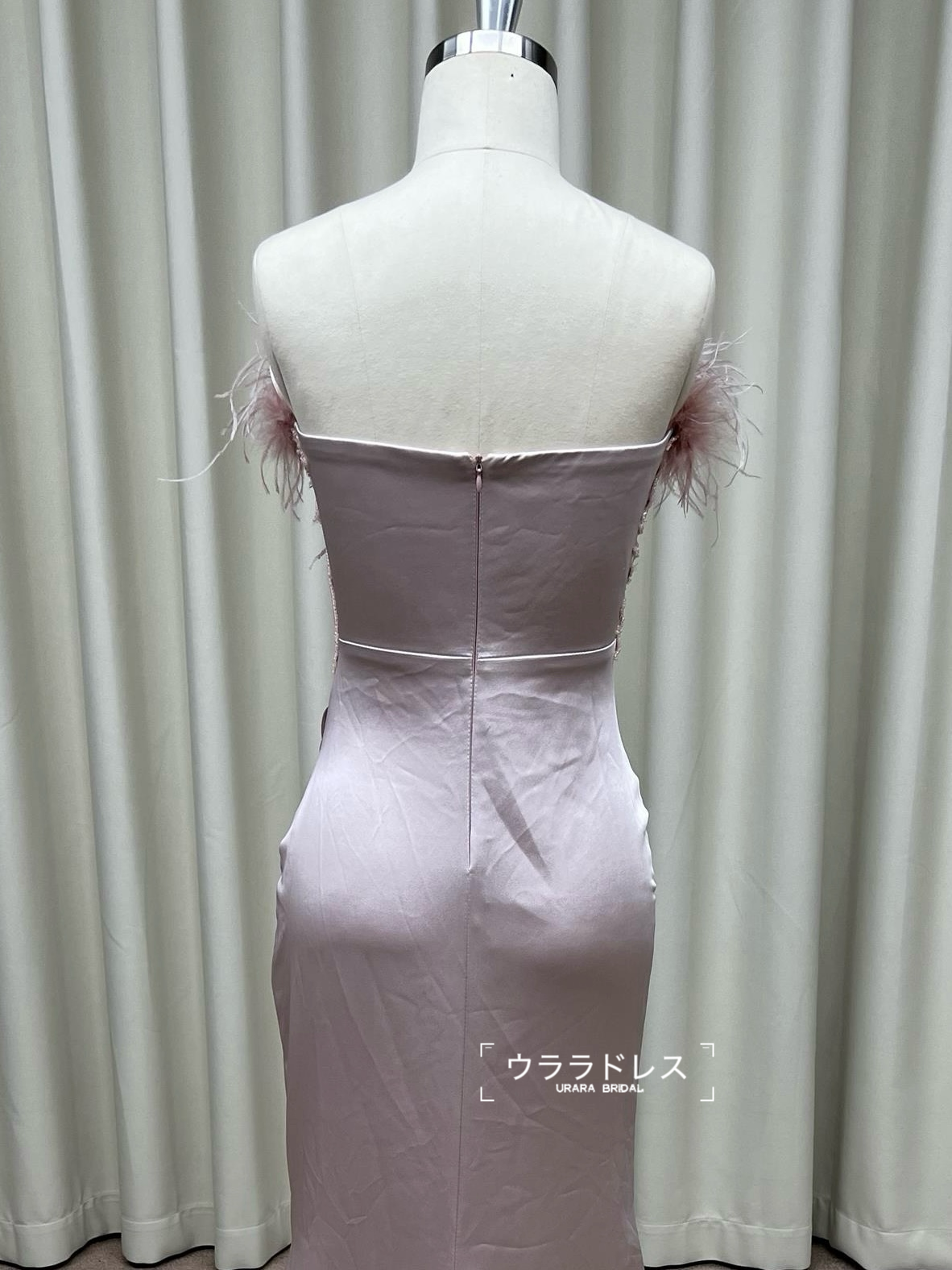 フェザーデザイン ビスチェ ロングドレス｜二次会・前撮り・パーティー