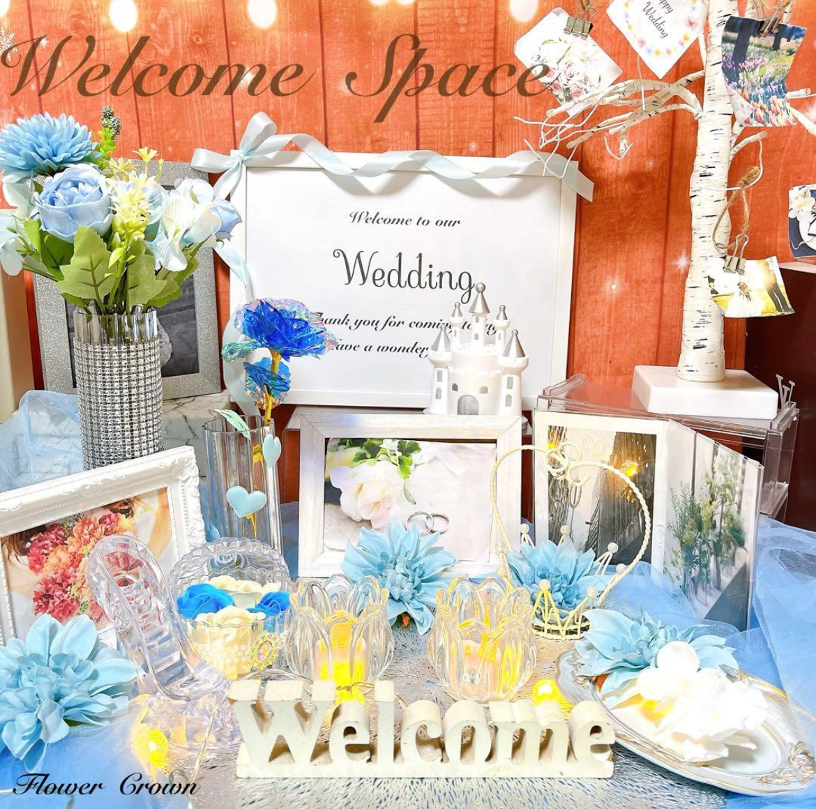 ウェルカムスペースセット 結婚式 まとめ売り ウエディング 造花 ウェルカムボード