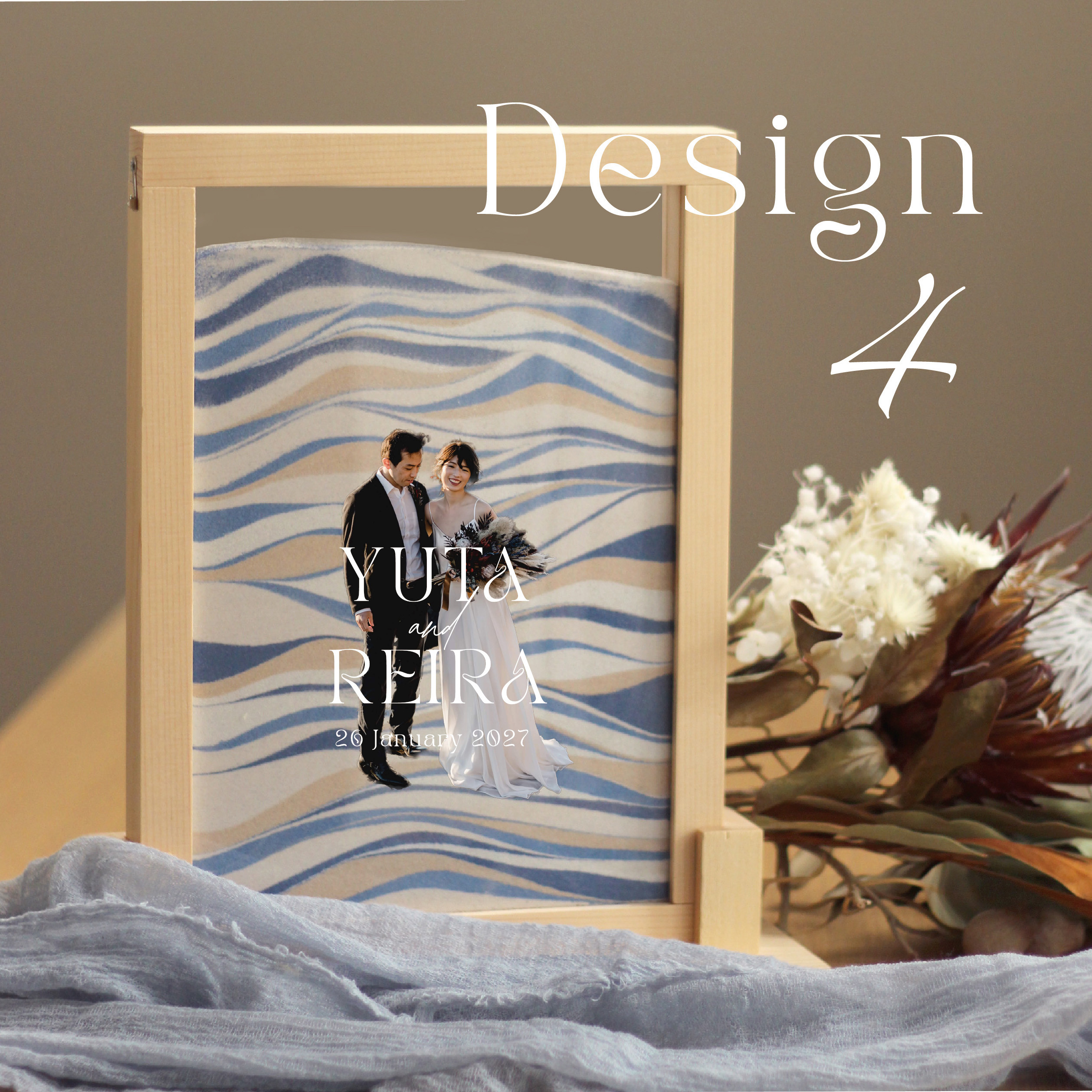 NEW！写真タイプのサンドセレモニーセット　オリジナル文章 刻印タイプ　結婚式　ウェルカムスペースに