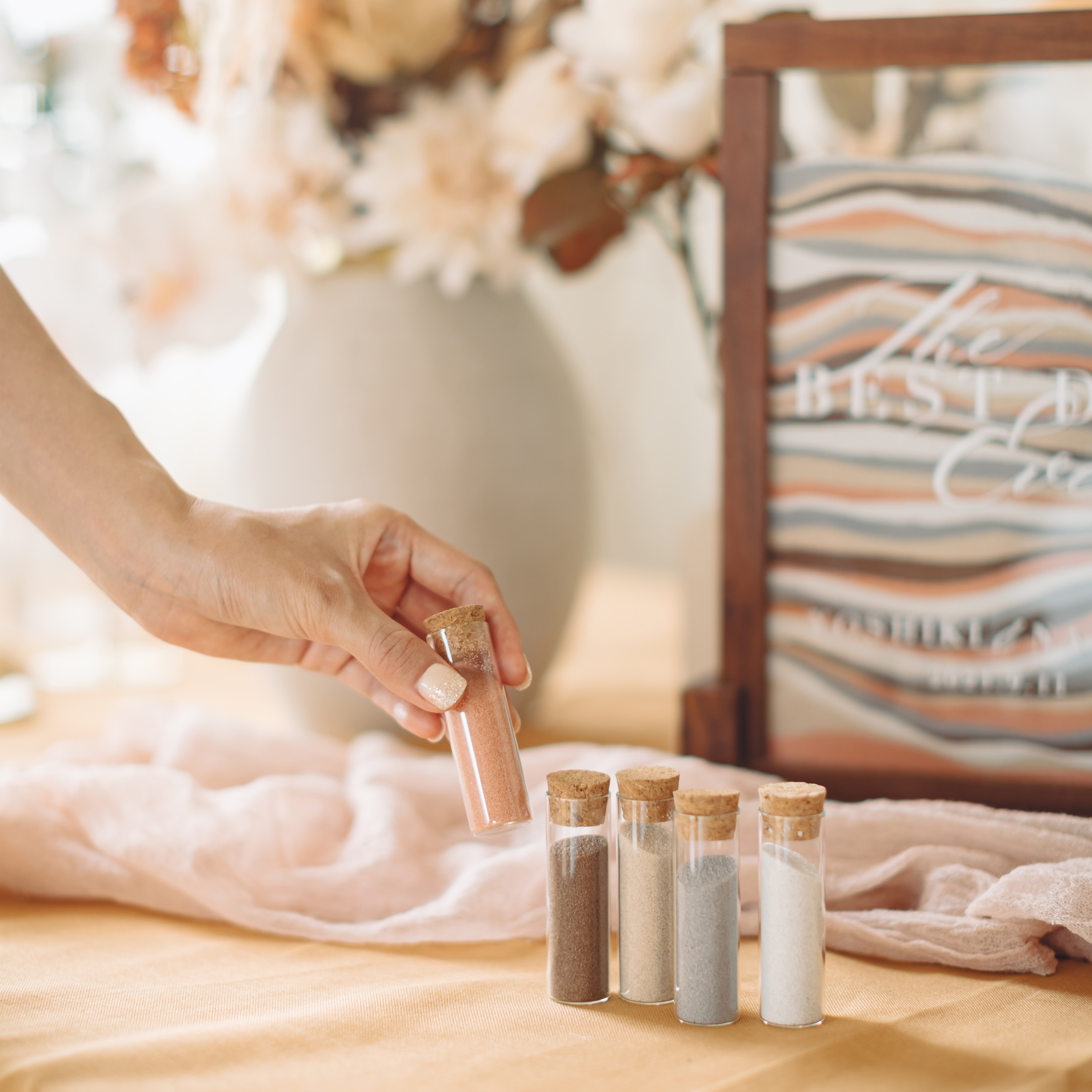 NEW！写真タイプのサンドセレモニーセット　オリジナル文章 刻印タイプ　結婚式　ウェルカムスペースに