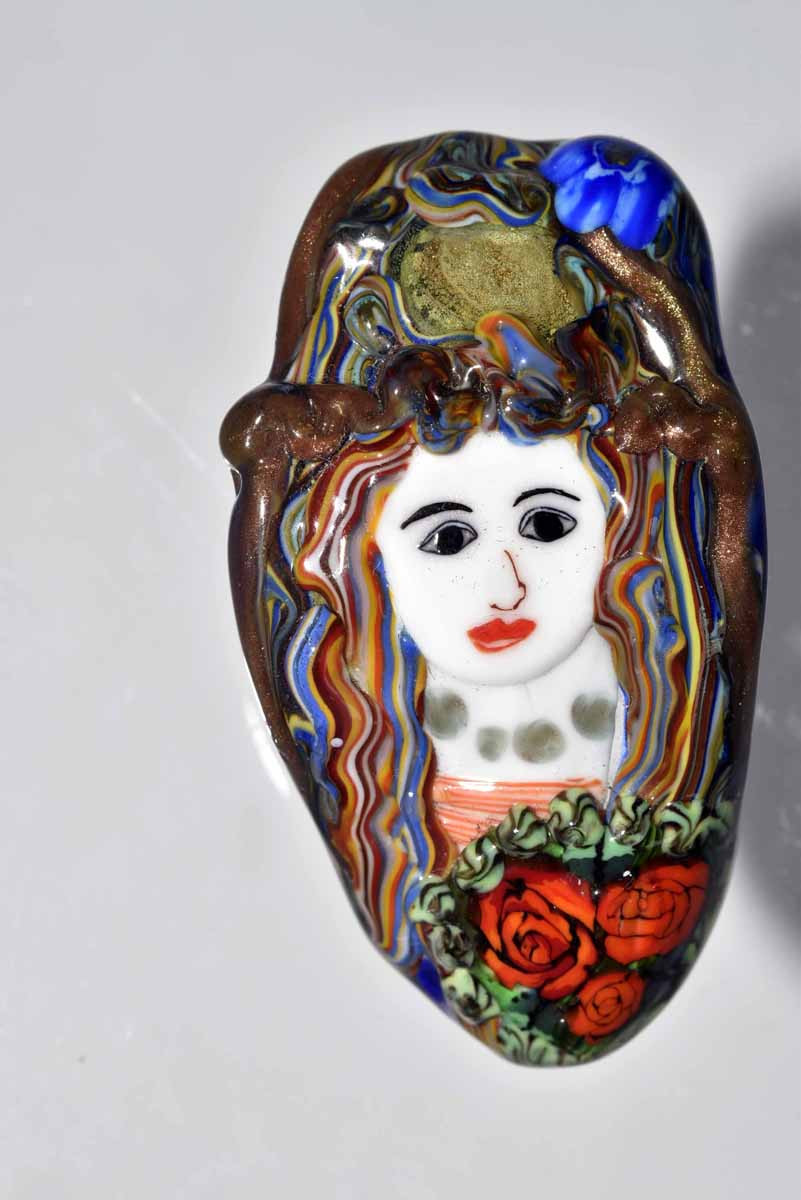 とんぼ玉 トンボ玉 蜻蛉玉 ペンダントトップ   モレッティ   ハンドメイド 11718-499