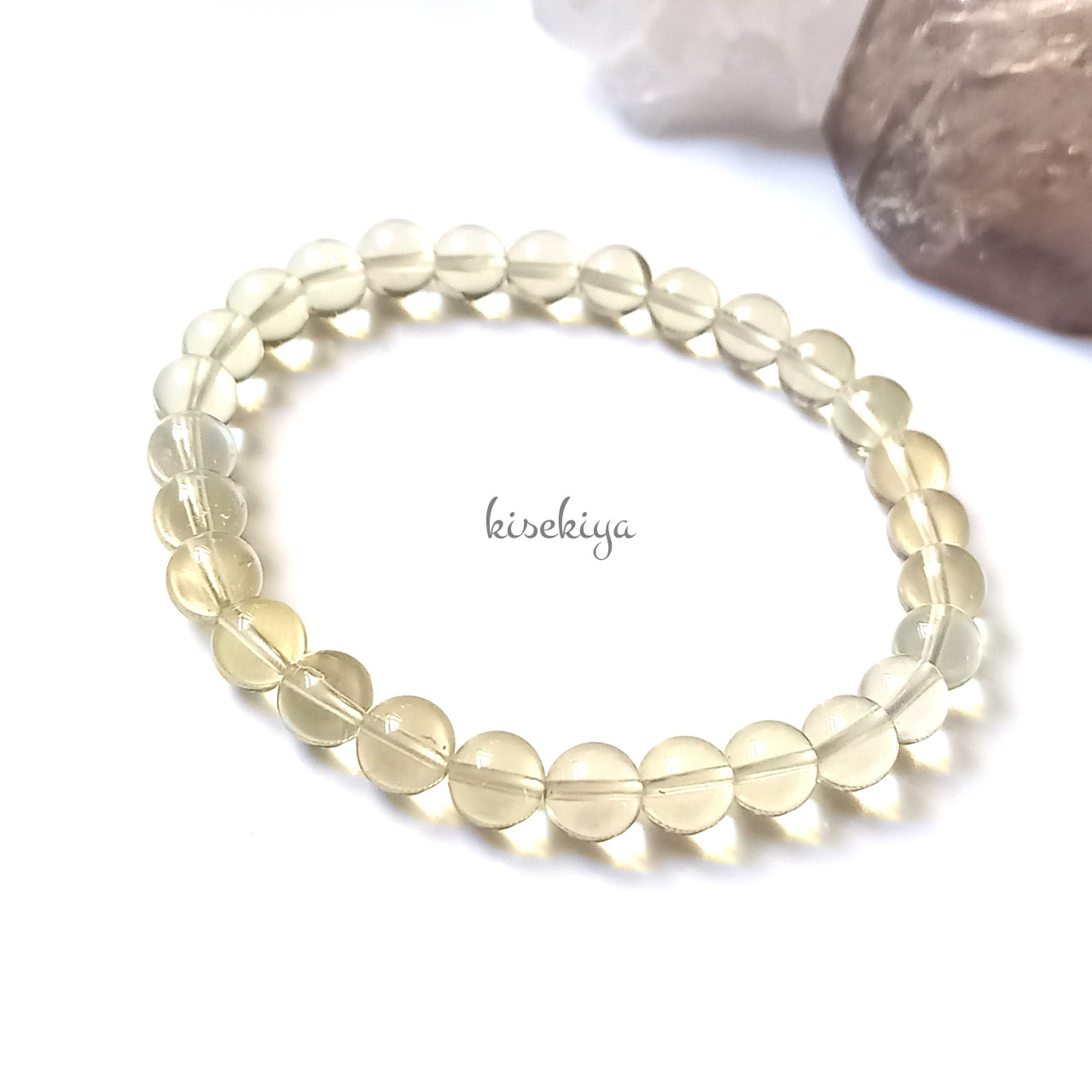 超クリア◆リビアングラス◆天然石ブレスレット