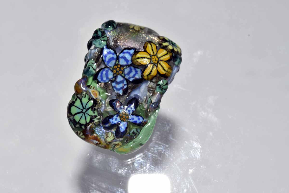 とんぼ玉 トンボ玉 蜻蛉玉 ペンダントトップ   モレッティ   ハンドメイド 11711-499