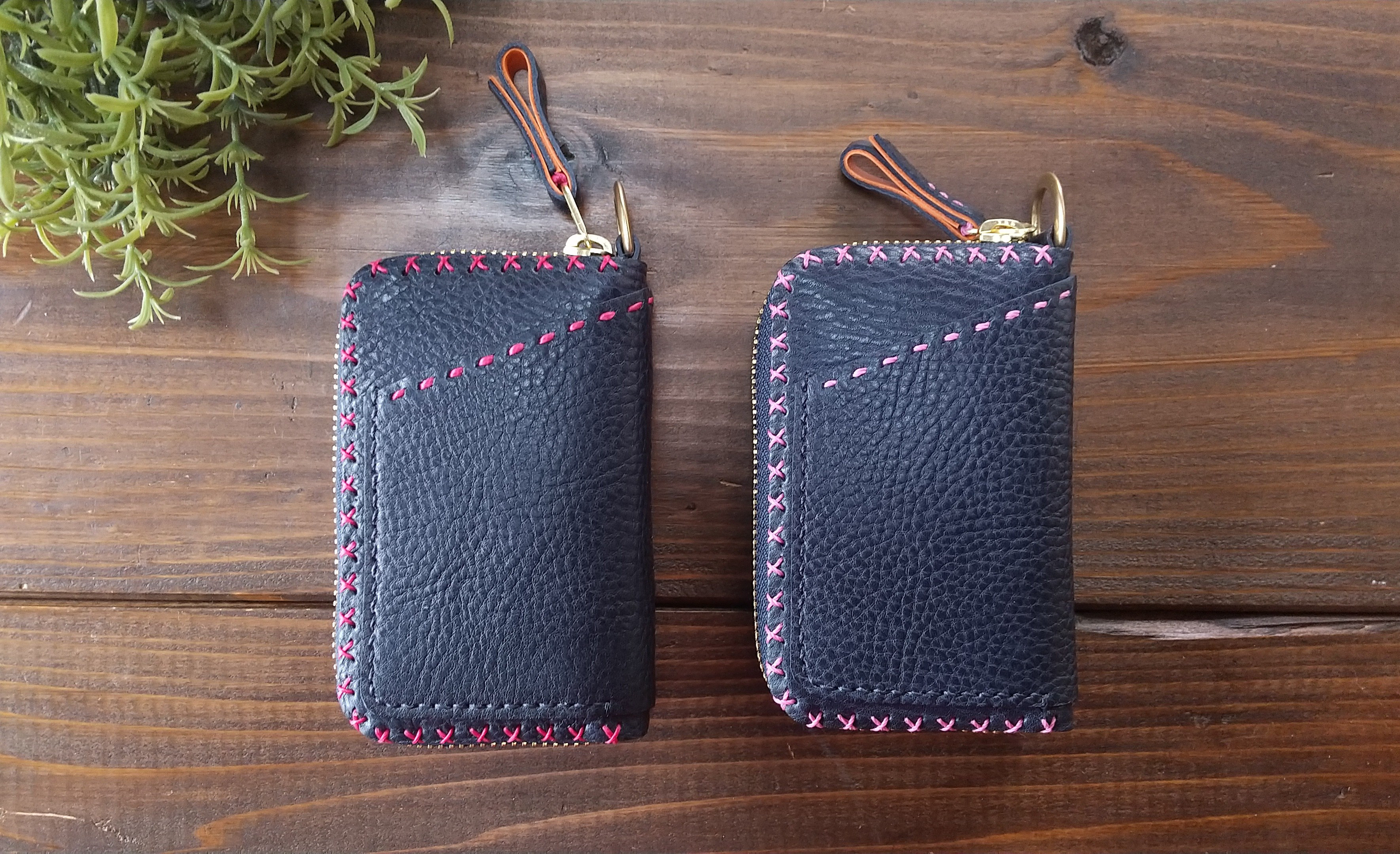 スマートキーポケット付キーケース(ネイビー)