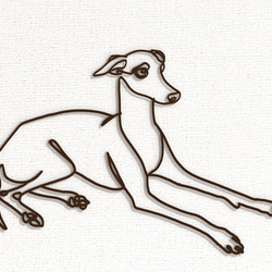 ダックスフンドのワイヤーアート ウォールステッカー・ウォールデコ