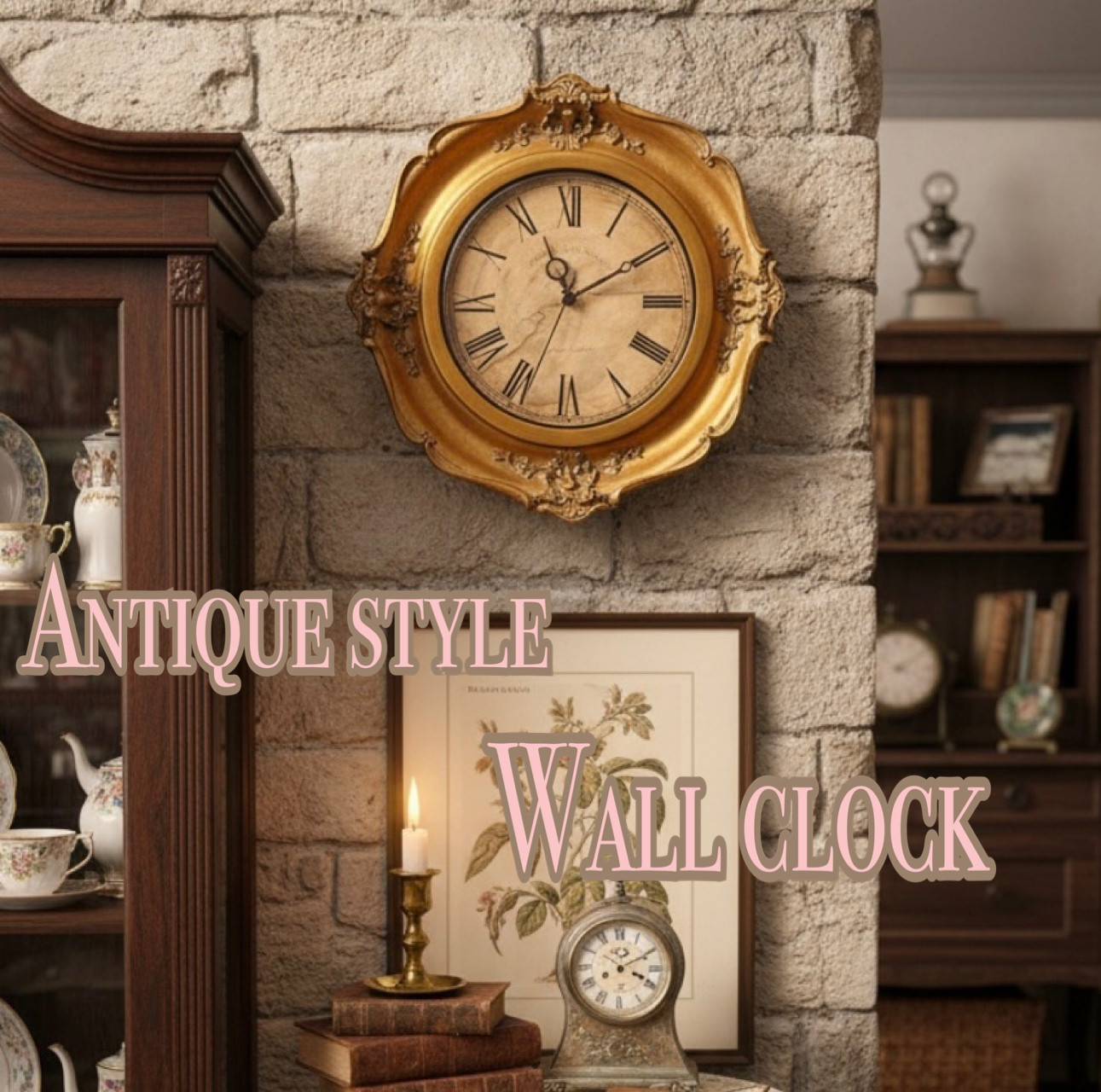 フレンチアンティーク調 壁掛け時計  GL №.2 ウォールクロック  店舗什器