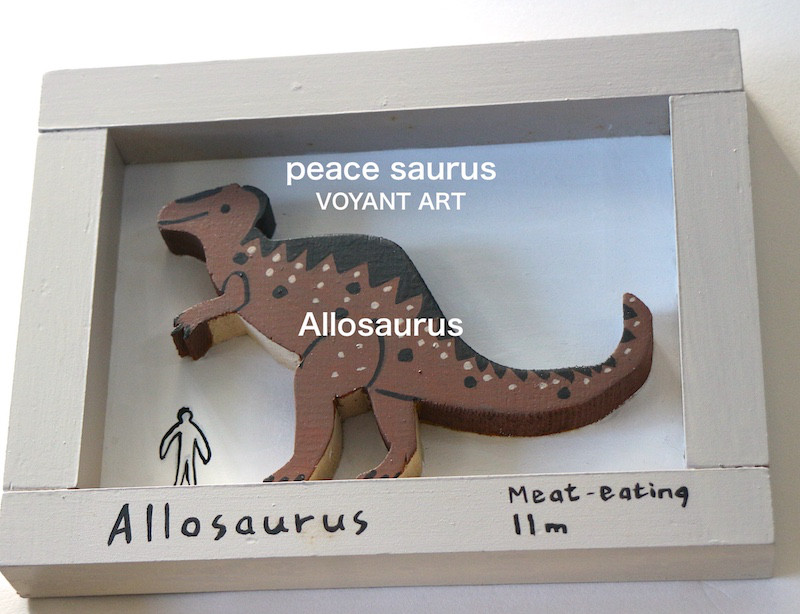 恐竜木工オブジェ／No1 アロサウルス