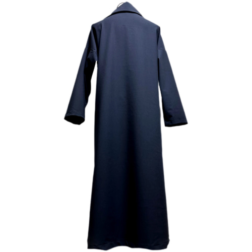 振袖 着物リメイク ドレス 和柄 ワンピース 濃紺×流水や桜や牡丹