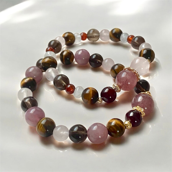 自分へ贈るバレンタイン《Cacao Time》タイガーアイ ローズクォーツ