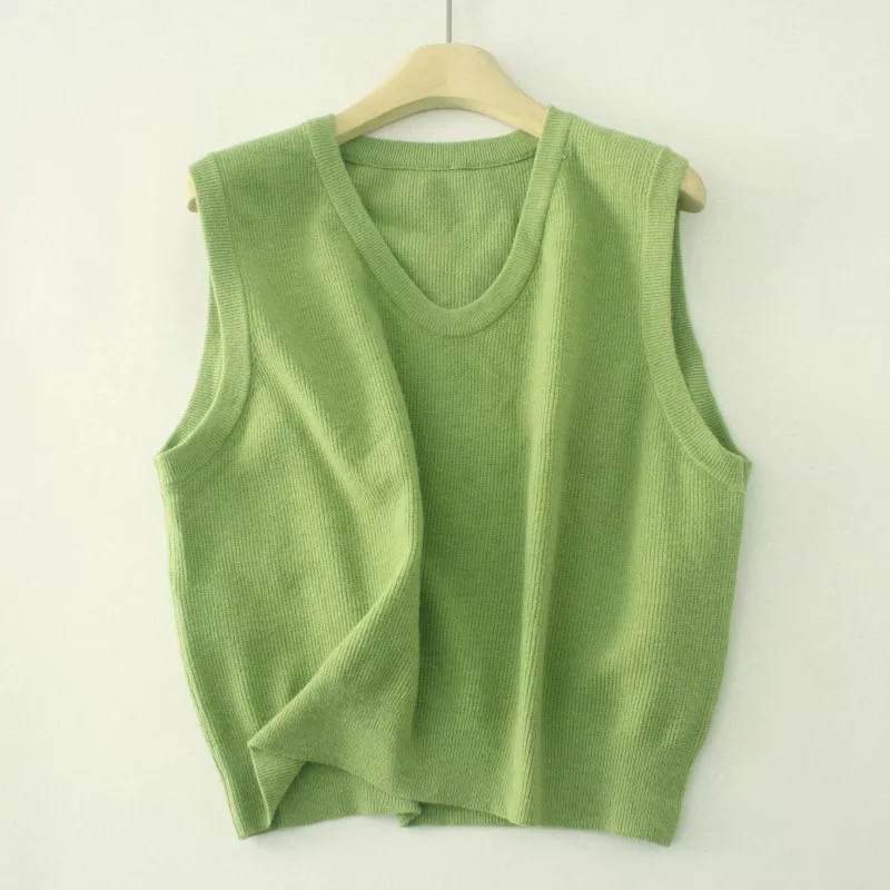 新作 ニット Ｖネックベスト レディース 春 秋 冬