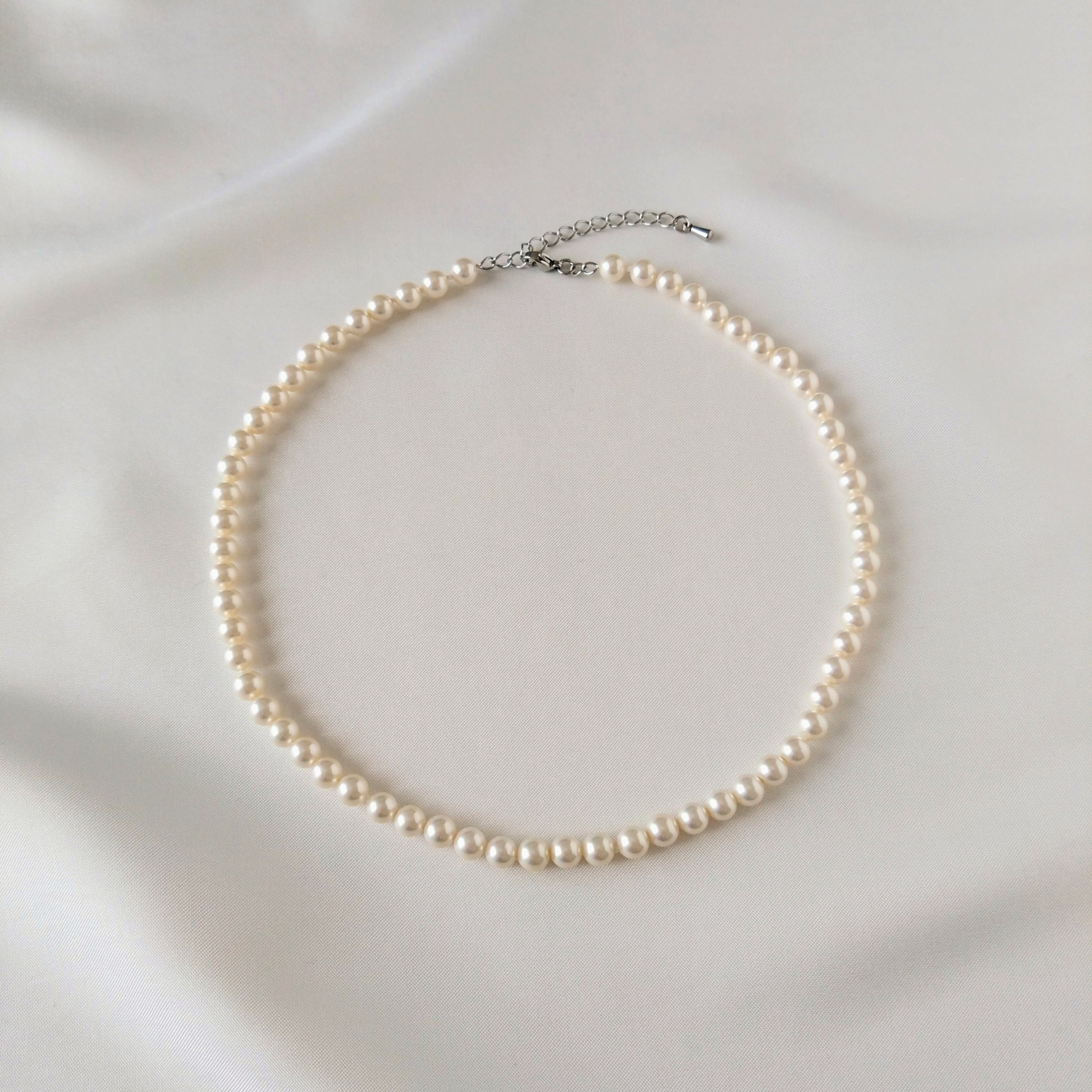 国産貝パール6mm ネックレス｜上品フォーマル・結婚式や入学に