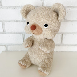 いたずらねずみ（白） 約21cm／ テディベアタイプのネズミさんの