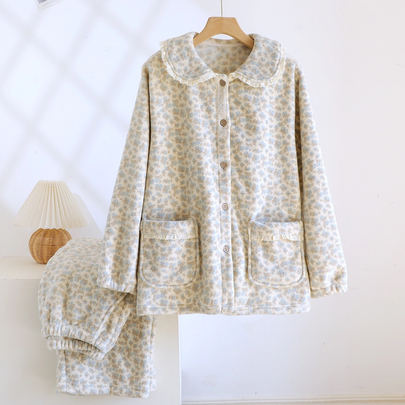 長袖 秋冬 レディース フリース コーラル 暖か パジャマ  部屋着