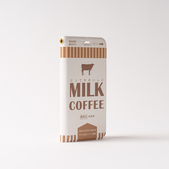 iphone14 ケース 手帳型 ミルク コーヒー 牛乳 スマホケース iphoneケース 2023 4枚目の画像