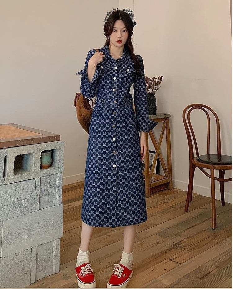 大きいサイズ レディース 秋冬 ワンピース　新品 長袖　大人　上品　韓国