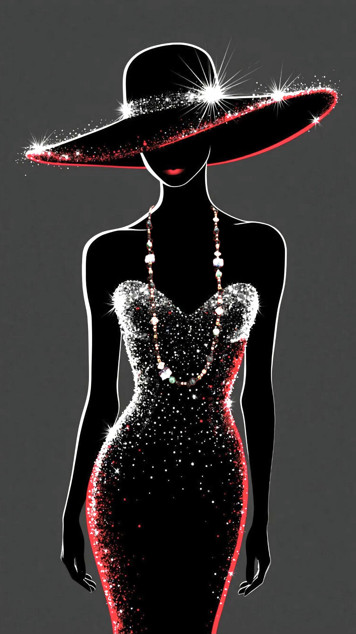 ヴィンテージガラスネックレス