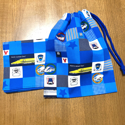 給食袋＆ランチョンマット 25×35 新幹線 給食袋 moyu・moyu 通販