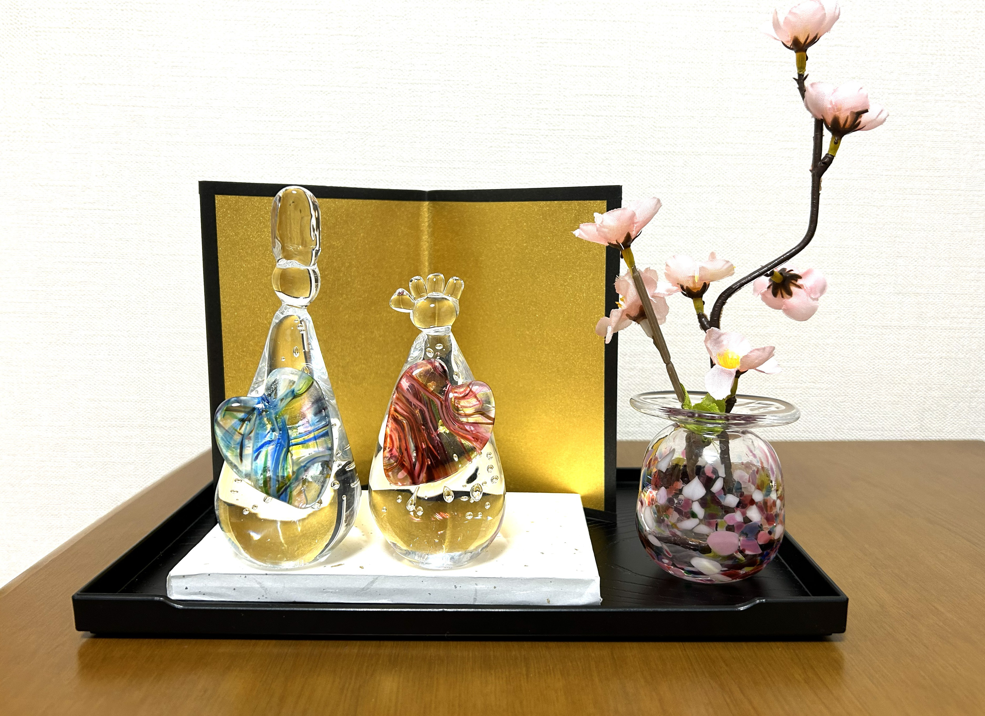 ガラスのおひな様・小物全部付E ひな人形・雛飾り norichan 通販