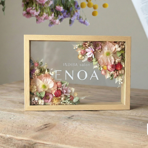 ロゴ入り◎開店祝い/開業祝い/サロンの花飾り/玄関飾り》ピンクの