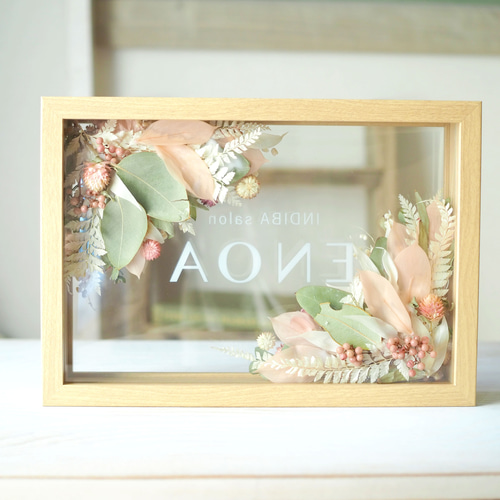 ロゴ入り◎開店祝い/開業祝い/サロンの花飾り/玄関飾り》ピンクの