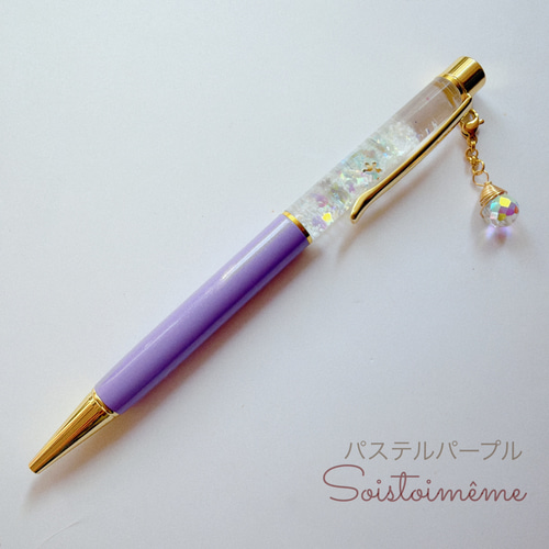 受注制作】スノードームボールペン ☆替え芯無料 ☆蓄光パーツ入り