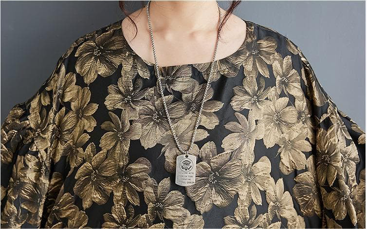 パフスリーブ　大きいサイズ レディース 秋冬　春 ジャガード　 長袖