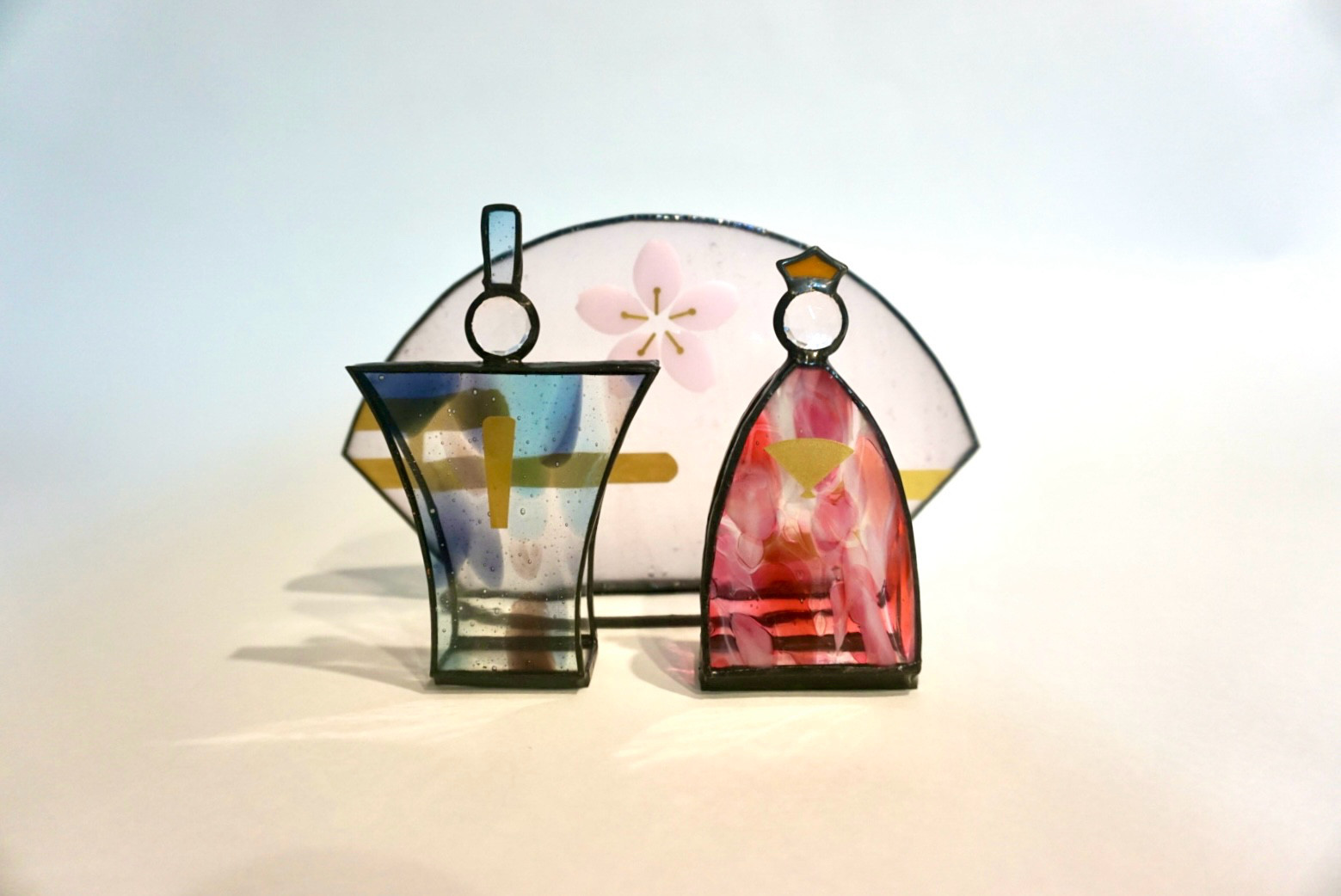 ひな人形セット ステンドグラス ☆送料無料☆