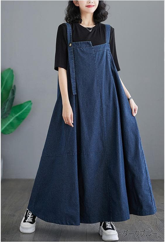 大きいサイズ レディース サロペット　ワンピース　春夏 秋 新品 デニム