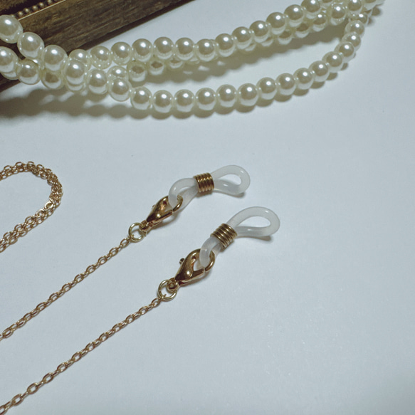 デザインビーズの補聴器ストラップ② 3枚目の画像