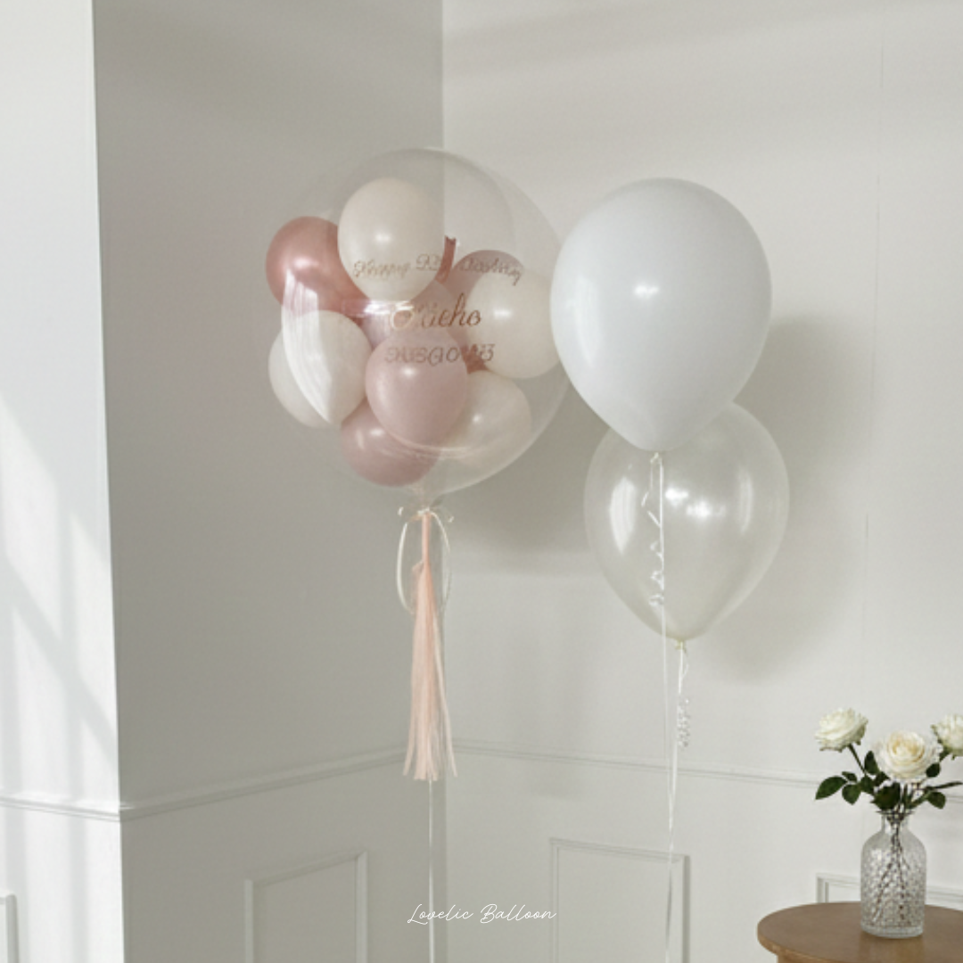 【浮く風船＋サブバルーン2個set】全24カラー｜バルーンギフト｜誕生日・結婚式・サプライズ・開店祝い・記念日｜即日発送