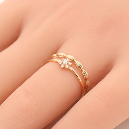 K18PG】六花（りっか）ダイヤモンドリング 指輪・リング EggPlant 通販