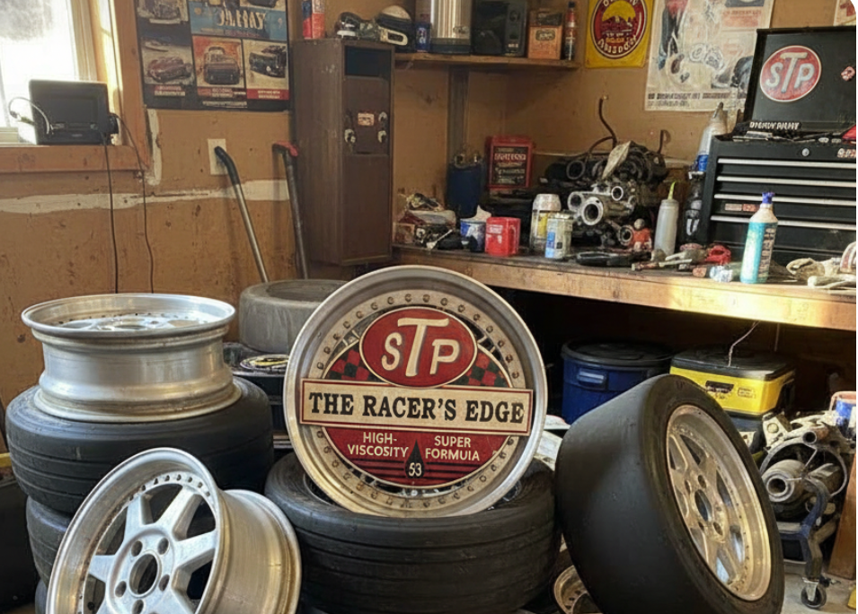 ガレージ雑貨 STP サインボード  レーシングホイール オブジェ  ベース雑貨  #アメリカン雑貨  #アメリカン