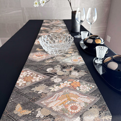 ◼︎58◼︎一点物 正絹 高級袋帯 ランチョンマット4枚セット【帯