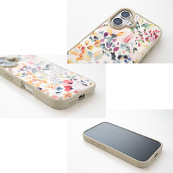 多機種対応 カラーリアケース 【 リバティプリント フェルダ 】 名入れ スマホケース スマホショルダー JX01K 4枚目の画像