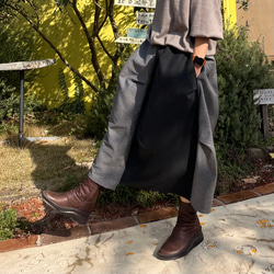 二重織デニムのタックスカート 1枚目の画像