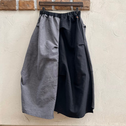 二重織デニムのタックスカート 6枚目の画像