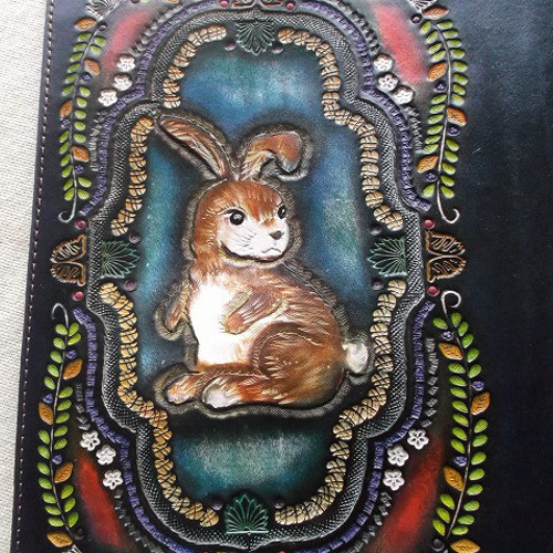 レザー単行本カバー 刻印＆拭き染め ブックカバー 8Peaks 通販