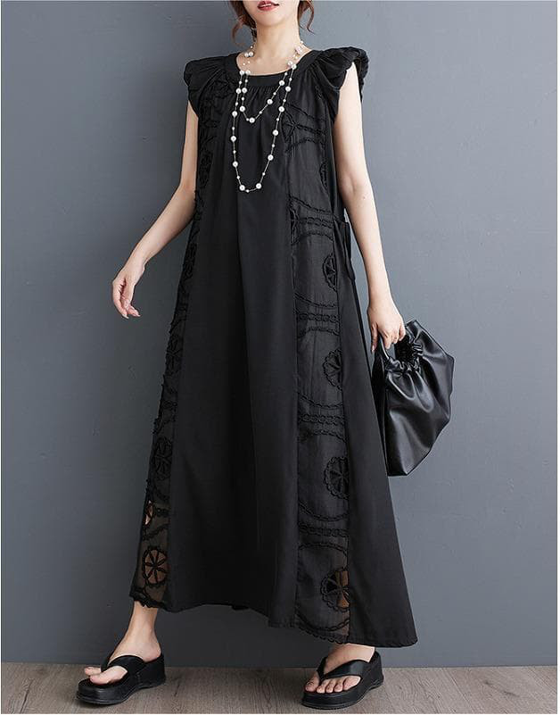 大きいサイズ レディース ノースリーブ　ワンピース　春夏 秋 新品 ロング