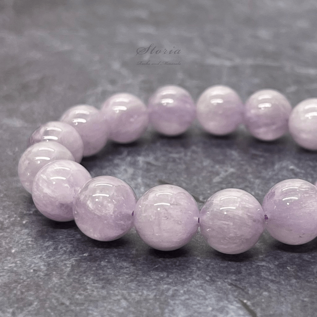 【一点もの】12mm ザンビア産 ミルキーラベンダーアメジスト（紫水晶）ブレスレット