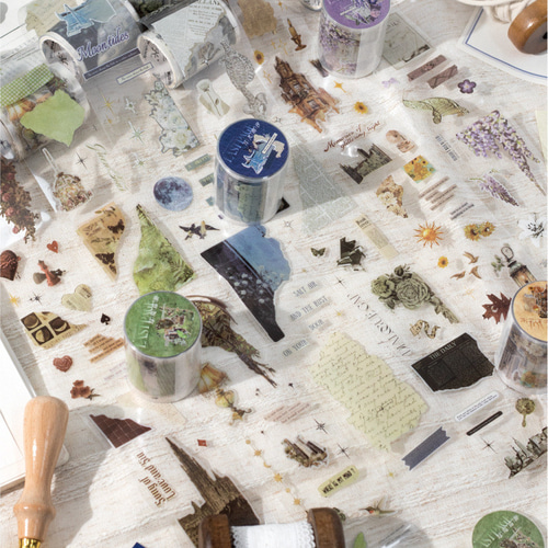 ロールシール コラージュエンドページシリーズ 6種類各2m