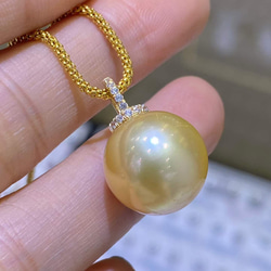 ハート形 エメラルドペンダントトップk18 ペンダントトップ パール