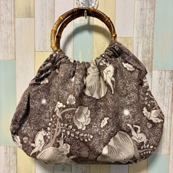 グラニーバッグ リング バンブー ピンクドット×オニオン柄 グラニー