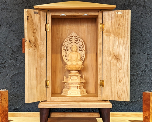 天然木厨子 Lサイズ 無垢材 クリ・ウォールナット・ホワイトアッシュ