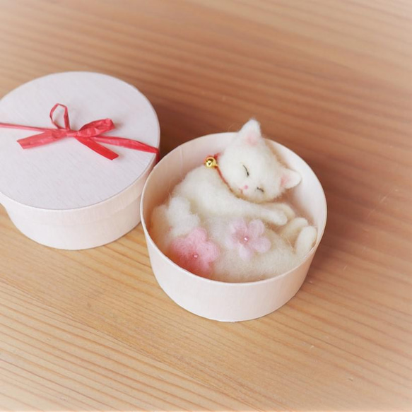 小箱ねこ◆花　Φ10cm★全国発送一律４００円 2枚目の画像