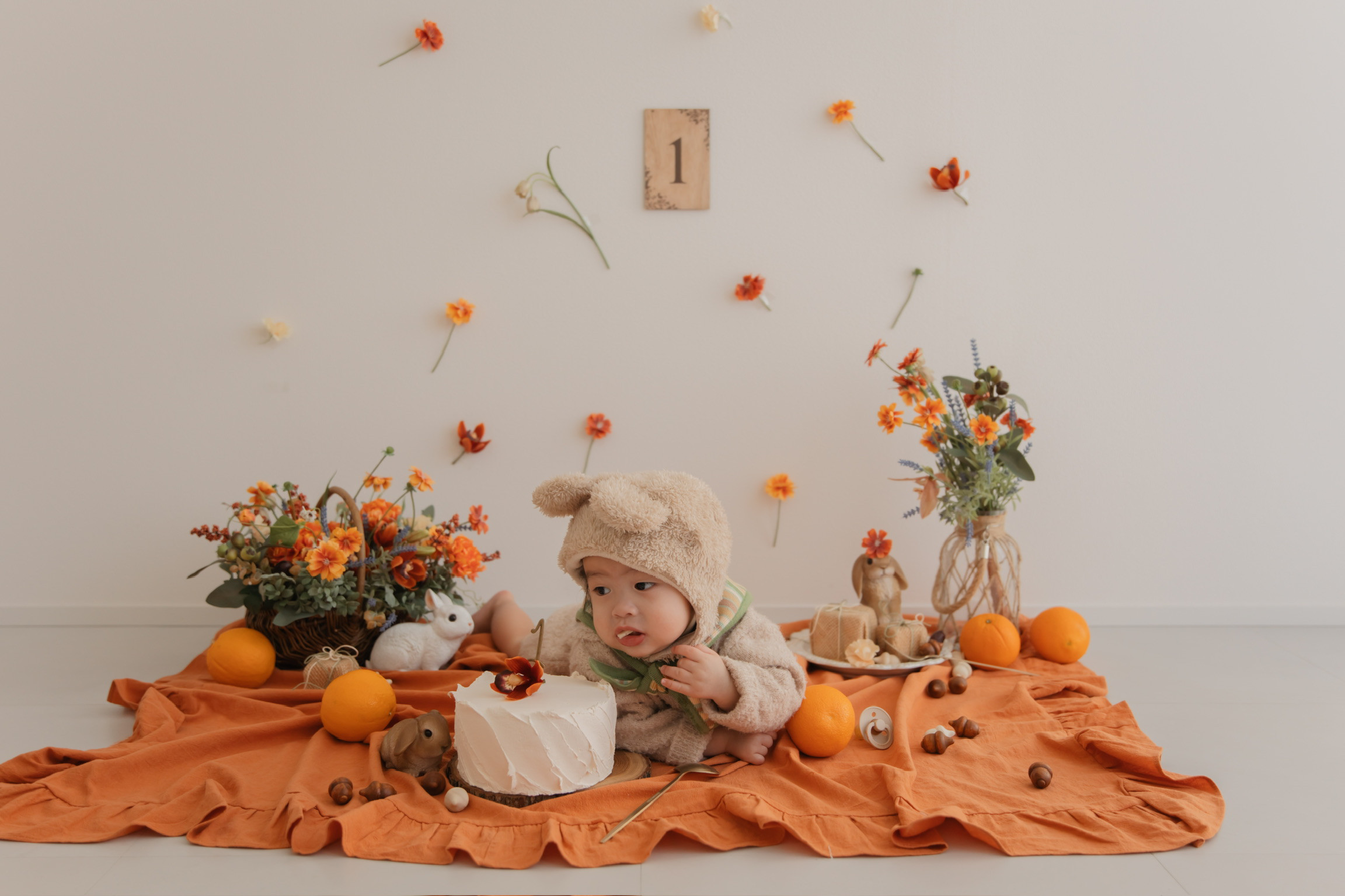 【バースデーグッズ簡単レンタル】お誕生日　ハーフバースデー　ファーストバースデー　WOODLAND