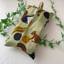 エコティッシュカバー☆マスクストッカー♪リス♡squirrel♪3カラー 3枚目の画像