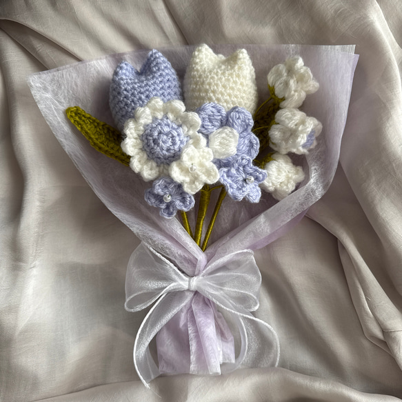【専用ページ】枯れない花　チューリップ　スワッグ　毛糸の花束　枯れない花束 枯れない花】チューリップ スワッグ 毛糸の花束 あみぐるみ 枯れない フラワー・リース