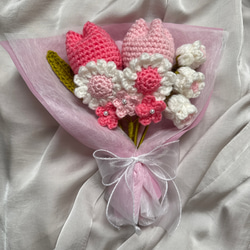 【専用ページ】枯れない花　チューリップ　スワッグ　毛糸の花束　枯れない花束 枯れない花】チューリップ スワッグ 毛糸の花束 あみぐるみ 枯れない
